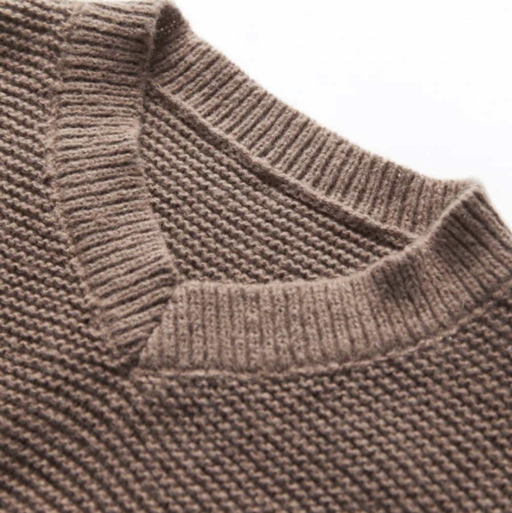 Commense V-Neck Sweater - Taupe - Picture 4 of 8